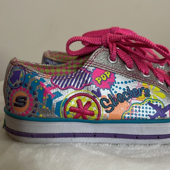 ✨🪩 Girl 3 Skechers Twinkle Toes Shoes - Picture 3 of 9